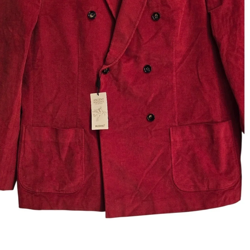 Murano Ancient Renaissance Collection Slim Fit Double Breasted Blazer NWT Sz XXL